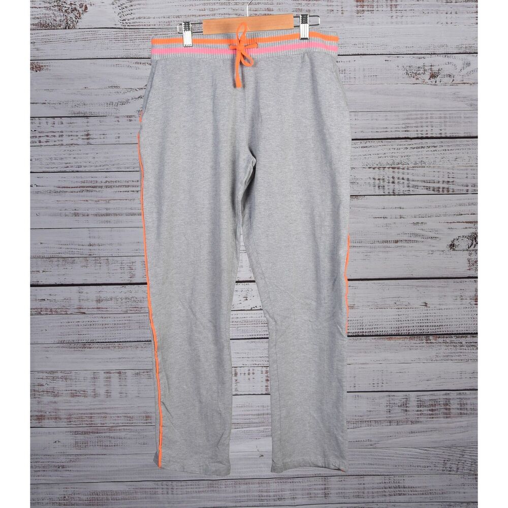 Spunk X Grey Sweatpant Fuchsia Orange Stripe Size XL